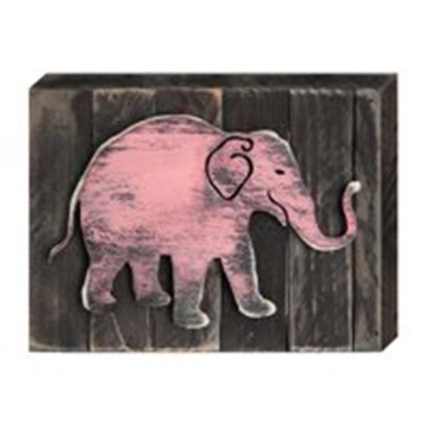 Designocracy Elephant Art on Board Wall Decor 9822908